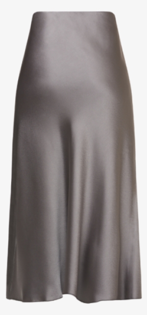 Glossy Hammer Satin Skirt - A-line #3392596