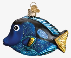 Pacific Blue Tang Ornament - Old World Christmas Pacific Blue Tang Tropical Fish #3393073