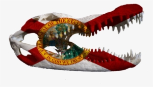 Gator Skull - Florida State Flag Tote Bag #3393682