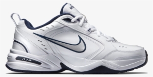Nike Men's Air Monarch Iv White/metallic Silver - Nike Air Monarch #3394397