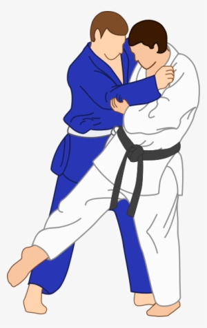 Vector Illustration Of Ashi-guruma Judo Throwing Technique - Judo Vector #3396570