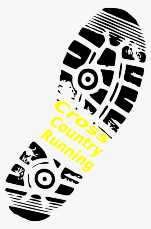 Cross Country Runner Svg Downloads - Running Shoe Print Clipart #3397565