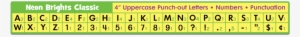 Neon Brights Classic 4" Letters Uppercase Pack Alternate - Letter #3398042