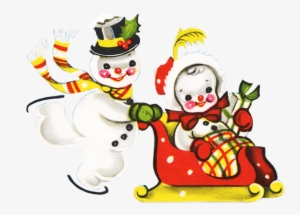 Cute Vintage Snowman Png - Portable Network Graphics #3398871 Cute Vintage Snowman Png - Portable Network Graphics #3398871