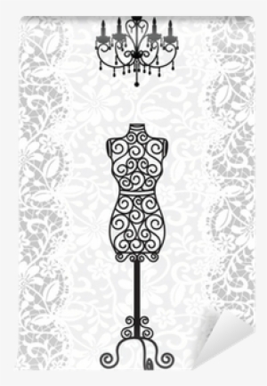 Mannequin And Chandelier On Lace Background Wall Mural - Willed To Wed: 3 Reluctant Romances #3398897