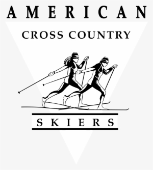 American Cross Country Skiers Logo Black And White - Cross Country Skiing #3398944