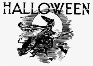 Big Image - Clipart Black Vintage Halloween Black And White #3398946