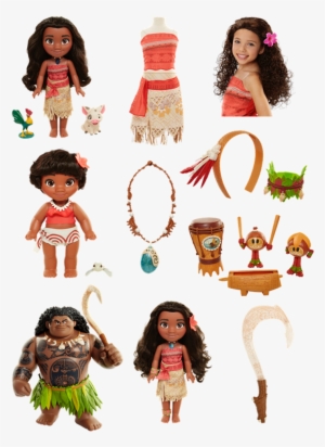Bring Moana To Life For Your Child With - Poupée Chantante Vaiana 38 Cm + 2 Figurines #3398973