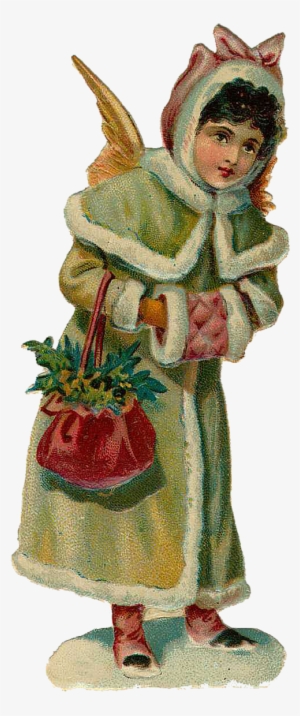 Angels Christmas Victorian Victorian Scrap Vintage - Vintage Weihnachtsengels-postkarte Postkarte #3399462