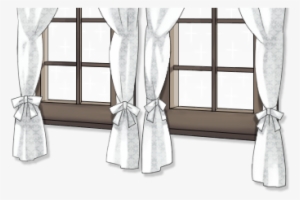 Small Window With White Curtain - Curtain #340162