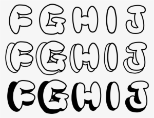 Bubbly Fghij Graffiti Png Format - Graffiti #340163