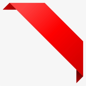 Corner Ribbon02 Red - Red Corner Ribbon Png #340977