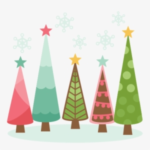 Christmas Trees Scrapbook Clip Art Christmas Cut Outs - Cute Christmas Tree Png #341511