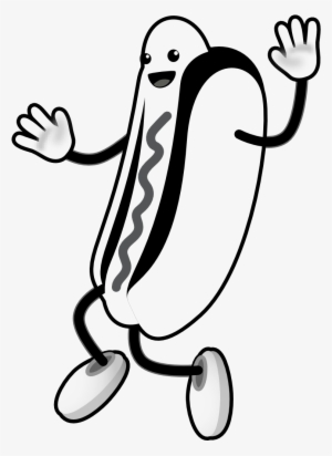 Hotdog-bw - Hot Dog Gif Png #342907