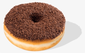 Chocolate Donut With Sprinkles - Chocolate Donut With Chocolate Sprinkles #342932