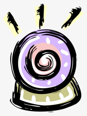 Vector Illustration Of Crystal Ball Orbuculum Glass #343503