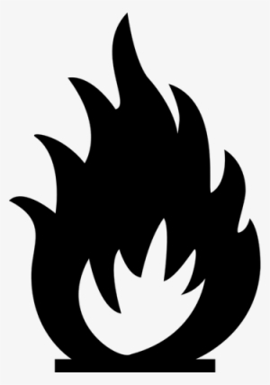 Flame Vector Silhouette - Flammable Packaging Symbol #343880