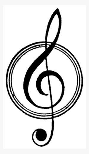 Zoom Treble Clef Rubber Stamp - Clef #343938