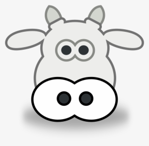 Vector Cow Face - Png Cartoon Cow Head #344312