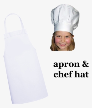 Apron And Chef Hat - Kid's Chef Apron Hat Rolling Pin Spoon Cooking Set, #344678