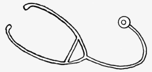 Medicine Clipart Stethoscope - Cartoon Black And White Stethoscope #345082