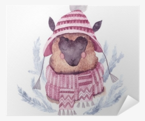 Watercolor Vector Alpaca Illustration - Watercolor Painting #345621