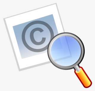 Magnifying Glass Looking At A Copyright Symbol On A - Copyright Icon #346730