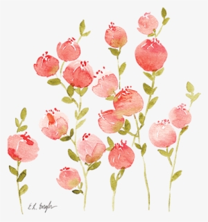 Peach Flower Clipart Peach Floral - Coral Watercolor Flowers #347033
