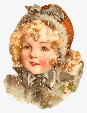 Christmas Vintage Victorian Child - Vintage Child Png #347347