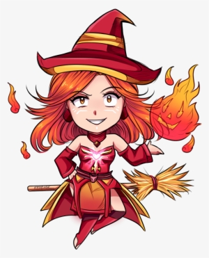 Lina, The Fire Witchartwork - Cartoon Fire Witch #347716