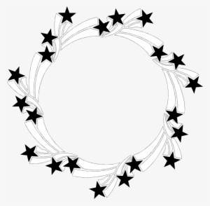 Rounded Star Clip Art Outline - Stars Clipart Black And White Border #347805