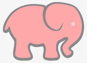 Graphic Transparent Download Pink Clip Art At Clker - Pink Elephant Cut Out #348939