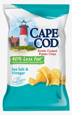 40% Less Fat Sea Salt - Cape Cod Original Kettle Cooked Potato Chips - 8.5 #348987