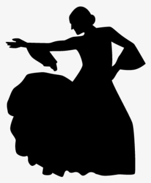 Dancing Woman Silhouette Vector - Silueta De Mujer Bailando Danza #349914