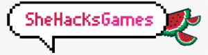 3858 Shehacksgames Logo Watermelon - Graphics #3400410