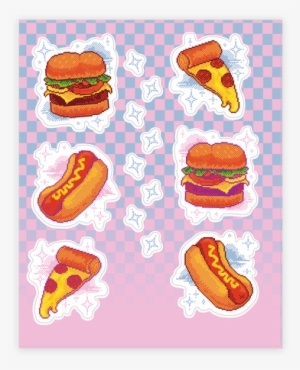 Pixel Junk Food Sticker/decal Sheet - Pixel Junk Food #3400412