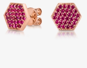 Sen Studs With Rubies - Ruby #3400832