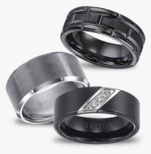 Strength, Style, Scratch-resistance - Black Titanium Wedding Band Ring #3401455