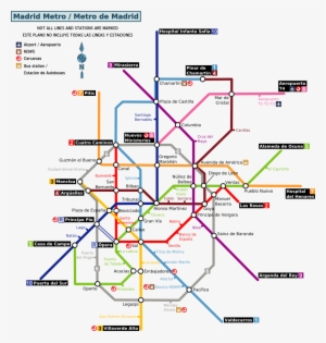 Madrid Metro Map - Madrid Metro Map 2018 #3401543