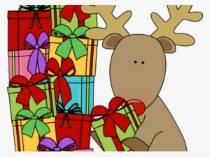 Sankt Ren Mit Geschenk-wunderlicher Karte #3402883