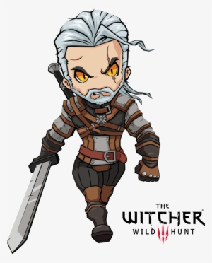The Witcher Clipart Wild Hunt - Geralt The Witcher Chibi #3403170