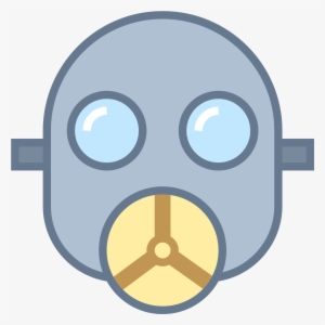 This Icon Is A Hairless Face That Has A Gas Mask On - Clip Art #3403897
