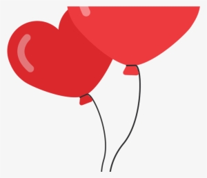 Heart Shaped Balloons Png Image - Heart Balloon Cartoon Png #3403996