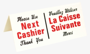 Bilingual Next Cash Sign - Please Use Next Cashier #3404418