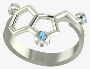 Molecule Serotonin "happiness" Sterling Silver Ring - Serotonin Ring #3406183