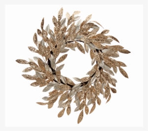 22" Sparkling Glittered Bay Leaf Wreath By Valerie #3406999
