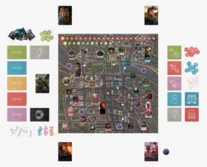 Layout Of Arkham Horror Revised Board Game Setup - Arkham Horror Board #3407024