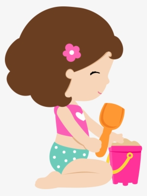 Disney Beach Clipart At Getdrawings - Desenho Menina Na Praia #3408618