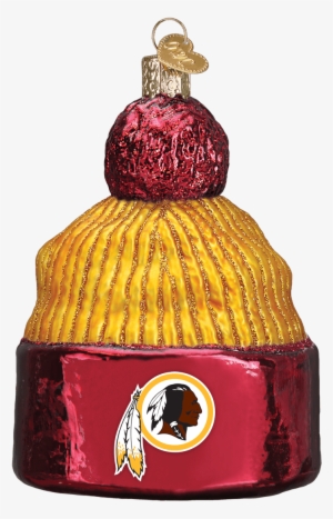 Washington Redskins Hand Blown Glass Beanie Ornament - Washington Redskins #3408855