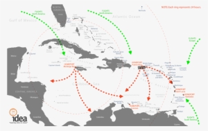 Idea Homeports-caribbean - Caribbean Vector Map #3409121